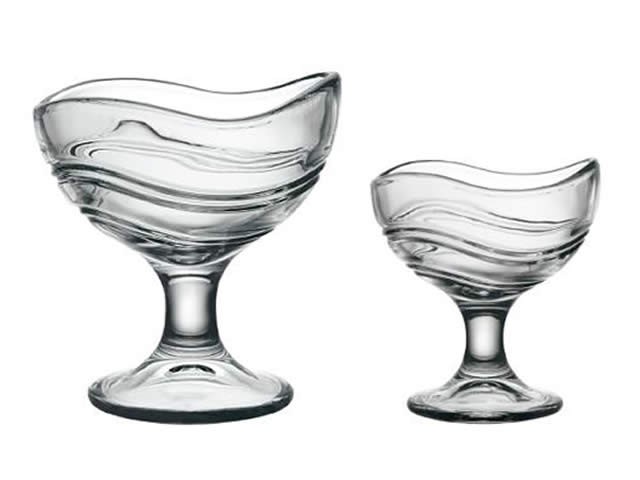 Coppe Gelato Vetro Retrò - Set Di 4 Bicchieri Altissimi Per Sundae, Dessert E Frappè - Stile Diner Americano, Lavabili In Lavastoviglie - Foto 8