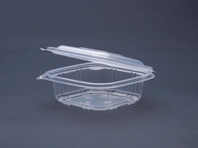 GGroup 50 VASCHETTE per Alimenti PP Utilizzabili nel MICROONDE 250cc 123x114x48 .CONTENITORI MONOUSO Trasparenti di PLASTICA con Chiusura INCERNIERATA ED ERMETICA Ideali per CIBI Caldi