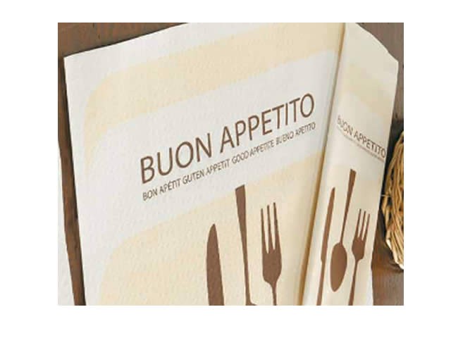 Busta Portaposate Buon Appetito Con Tovagliolo 2 Veli